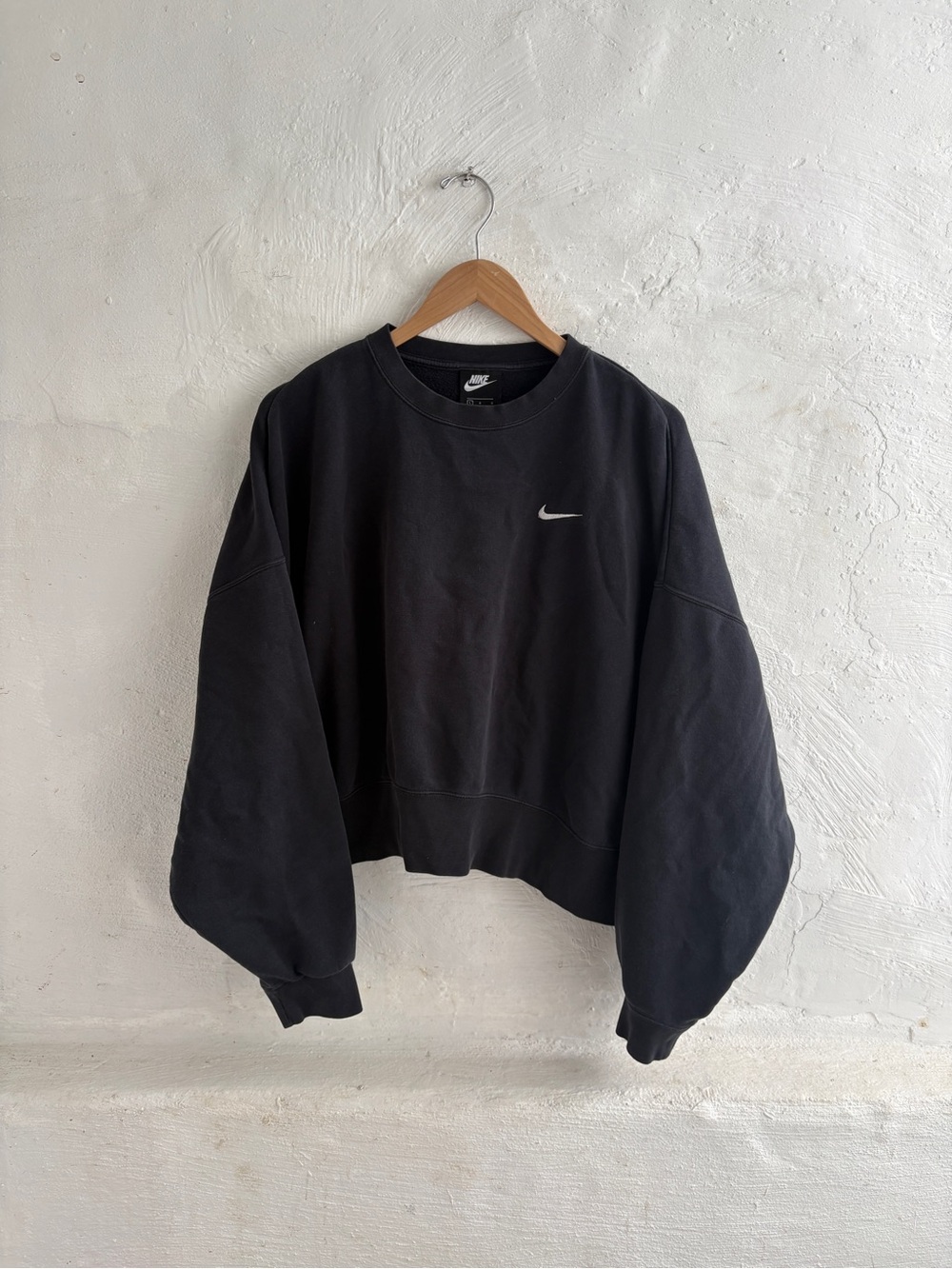Size large cotton Blend black Nike crew neck